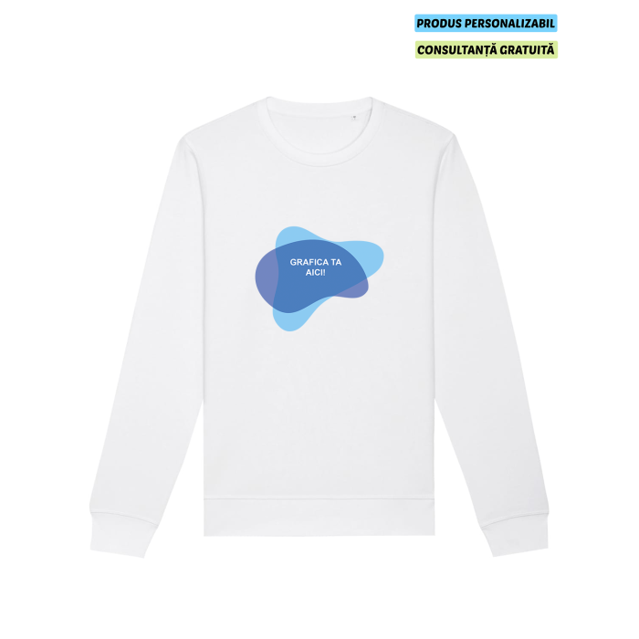 Bluza Unisex Roller Alb Personalizata