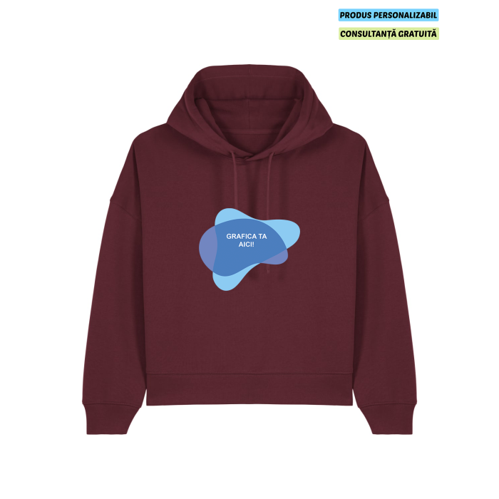 Hanorac Dama Nora Burgundy Personalizat