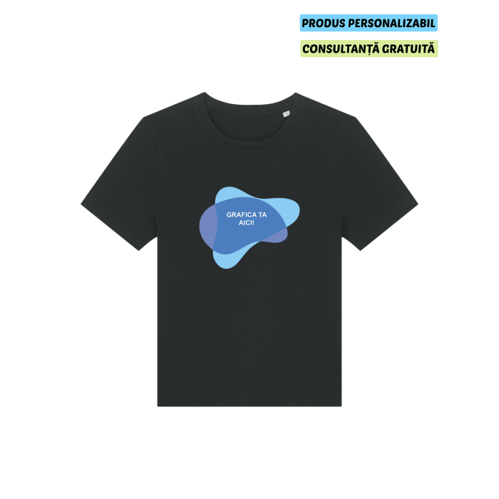 Tricou Dama Ella Negru Personalizat