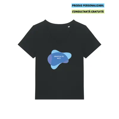 Tricou Dama Isla Negru Personalizat