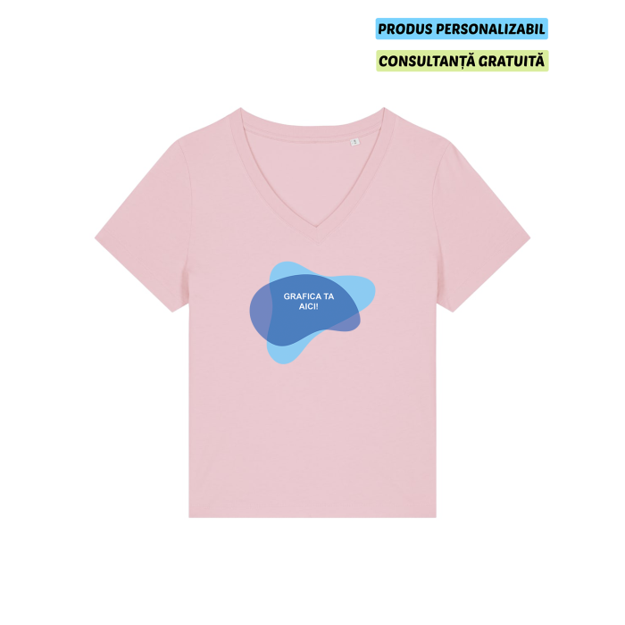 Tricou Dama Isla Cotton Pink Personalizat
