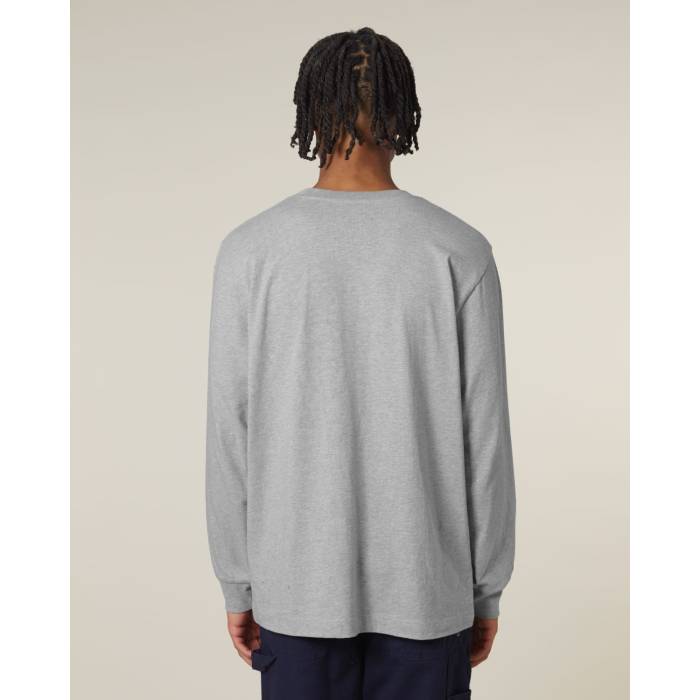 Tricou Unisex Freestyler Long Sleeve Heather Grey Personalizat