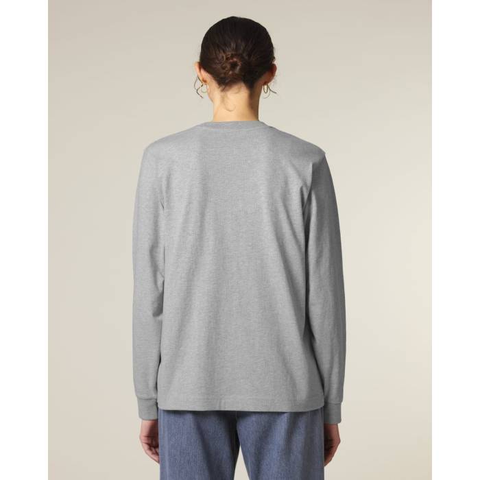 Tricou Unisex Freestyler Long Sleeve Heather Grey Personalizat