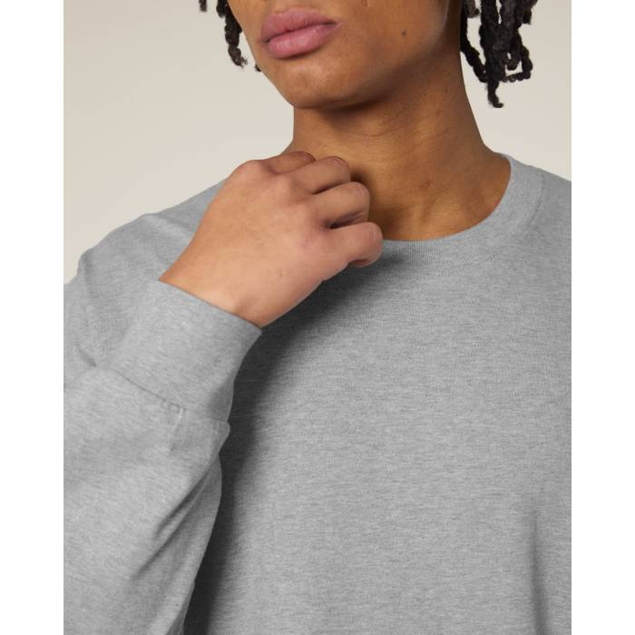 Tricou Unisex Freestyler Long Sleeve Heather Grey Personalizat