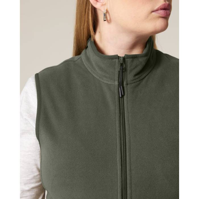 Vesta Fleece Barbat Quester Khaki Personalizata