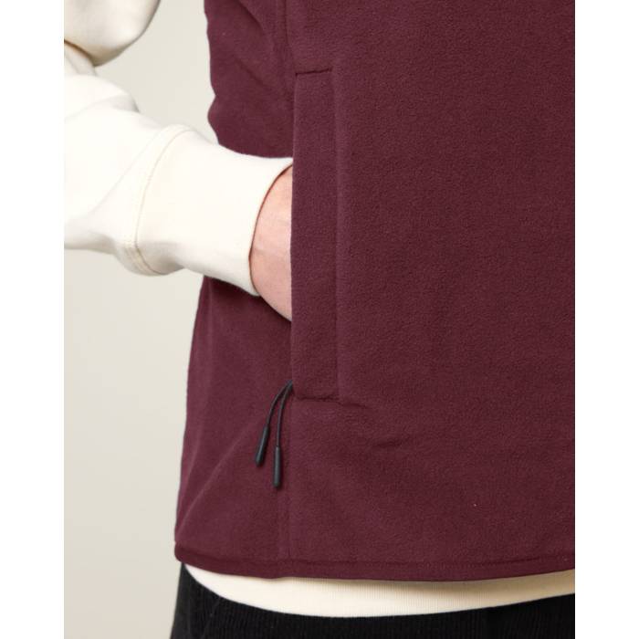 Vesta Fleece Barbat Quester Burgundy Personalizata