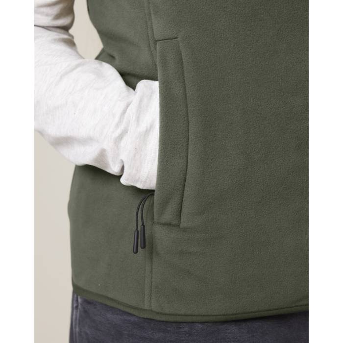 Vesta Fleece Barbat Quester Khaki Personalizata