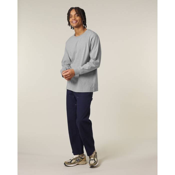 Tricou Unisex Freestyler Long Sleeve Heather Grey Personalizat