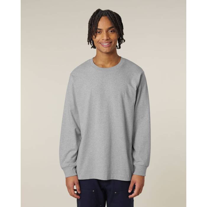Tricou Unisex Freestyler Long Sleeve Heather Grey Personalizat