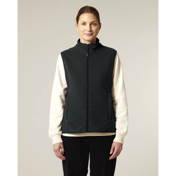 Vesta Fleece Barbat Quester Negru Personalizata