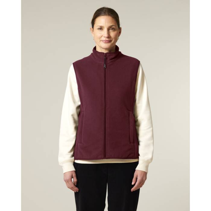 Vesta Fleece Barbat Quester Burgundy Personalizata
