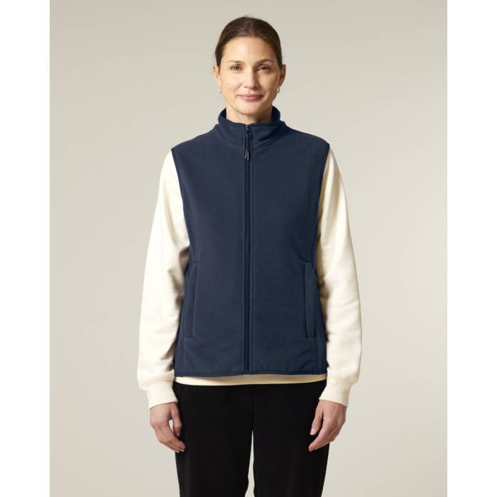 Vesta Fleece Barbat Quester French Navy Personalizata