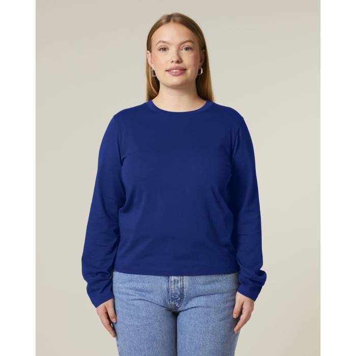 Tricou Dama Muser Long Sleeve Worker Blue Personalizat