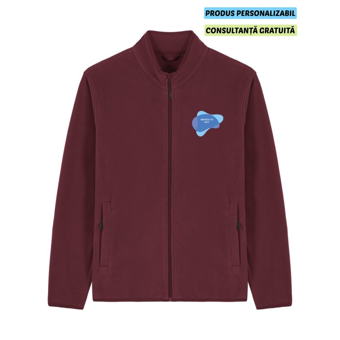 Jacheta Fleece Barbat Guider Burgundy Personalizata