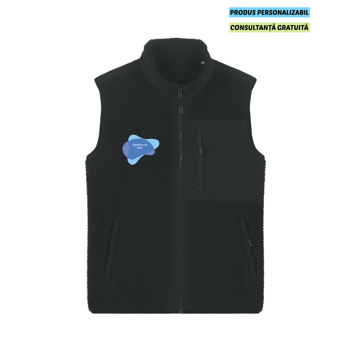 Vesta Sherpa Unisex Liner Negru Personalizata