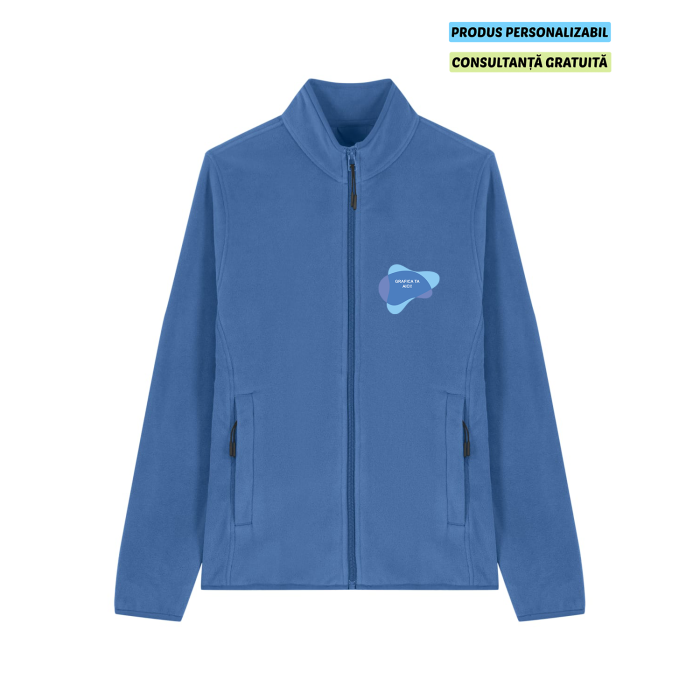 Jacheta Fleece Dama Guider Mindful Blue Personalizata