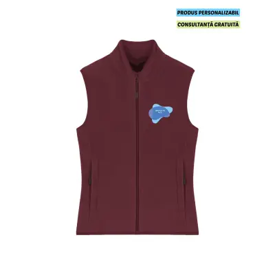 Vesta Fleece Dama Quester Burgundy Personalizata