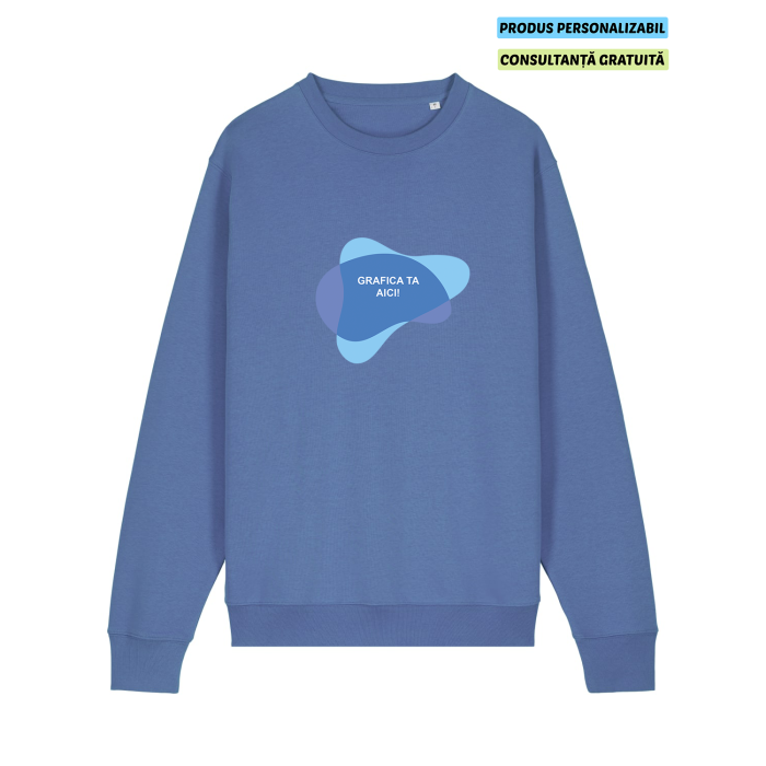 Bluza Unisex Matcher Bright Blue Personalizata