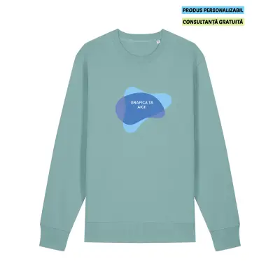 Bluza Unisex Matcher Teal Monstera Personalizata