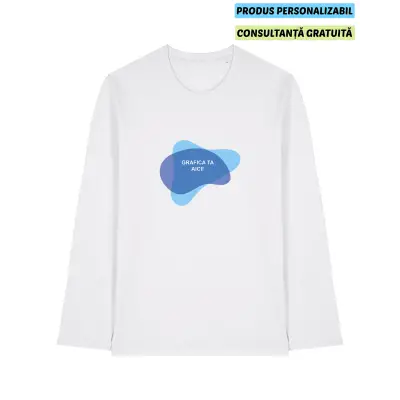 Tricou Unisex Creator 2.0 Long Sleeve Alb Personalizat