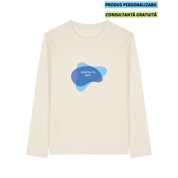 Tricou Unisex Creator 2.0 Long Sleeve Natural Raw Personalizat