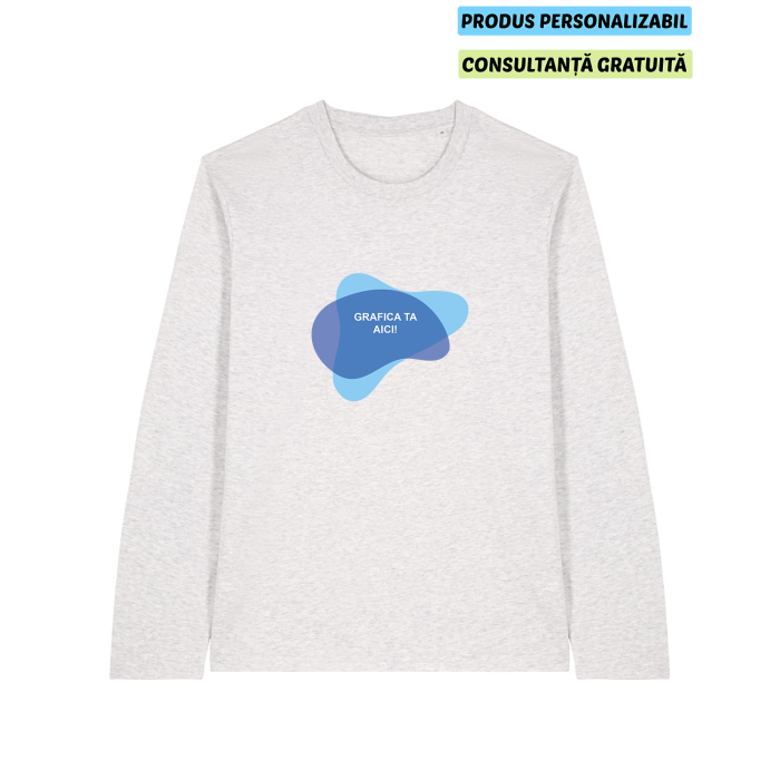 Tricou Unisex Creator 2.0 Long Sleeve Cool Heather Grey Personalizat