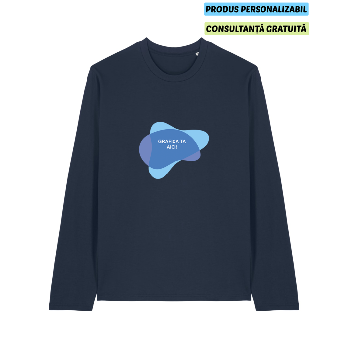 Tricou Unisex Creator 2.0 Long Sleeve French Navy Personalizat