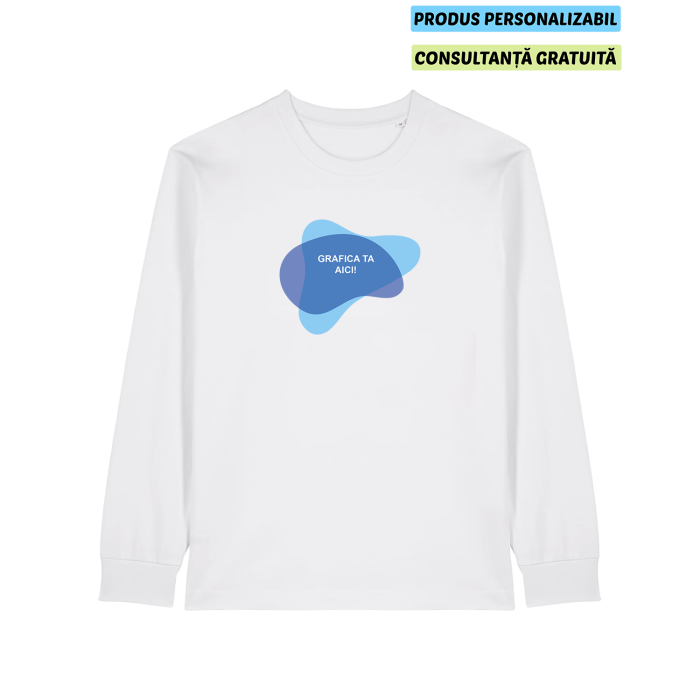 Tricou Unisex Freestyler Long Sleeve Alb Personalizat