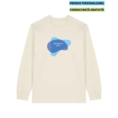 Tricou Unisex Freestyler Long Sleeve Natural Raw Personalizat