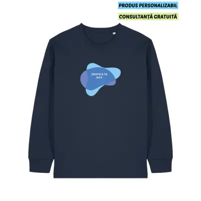 Tricou Unisex Freestyler Long Sleeve French Navy Personalizat