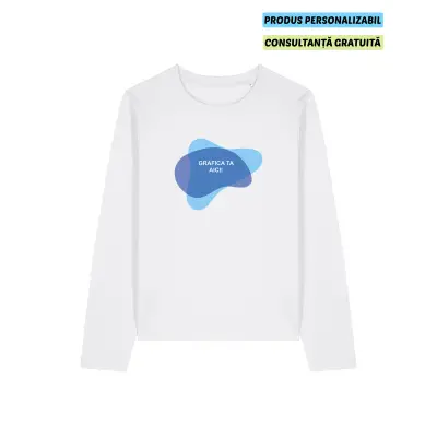 Tricou Dama Muser Long Sleeve Alb Personalizat