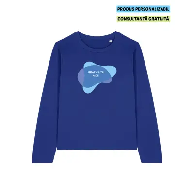 Tricou Dama Muser Long Sleeve Worker Blue Personalizat