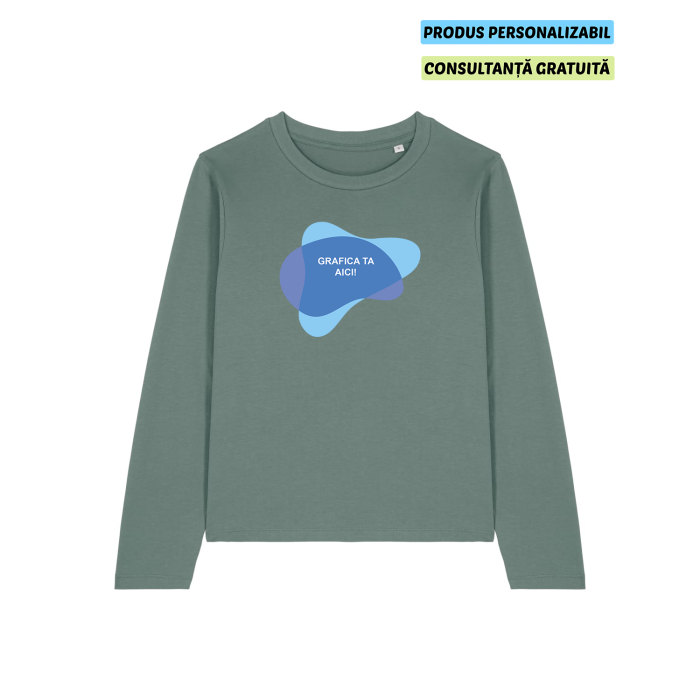Tricou Dama Muser Long Sleeve Green Bay Personalizat