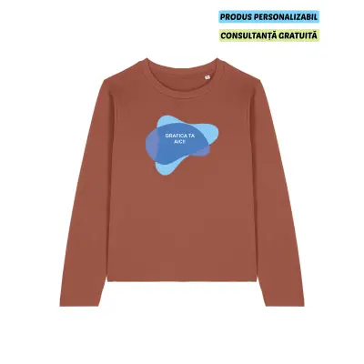 Tricou Dama Muser Long Sleeve Heritage Brown Personalizat