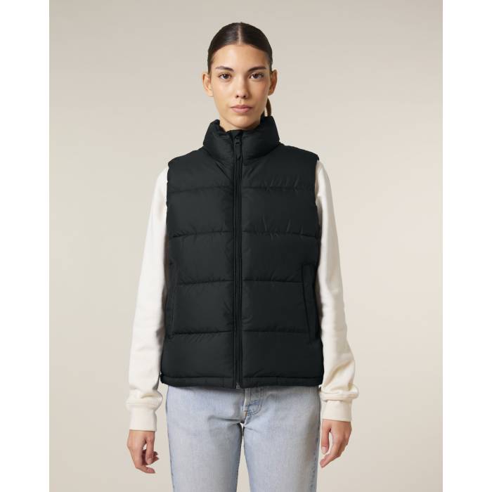 Vesta Unisex Puffer Gilet Negru Personalizata Vesta Unisex Puffer Gilet Negru Personalizata