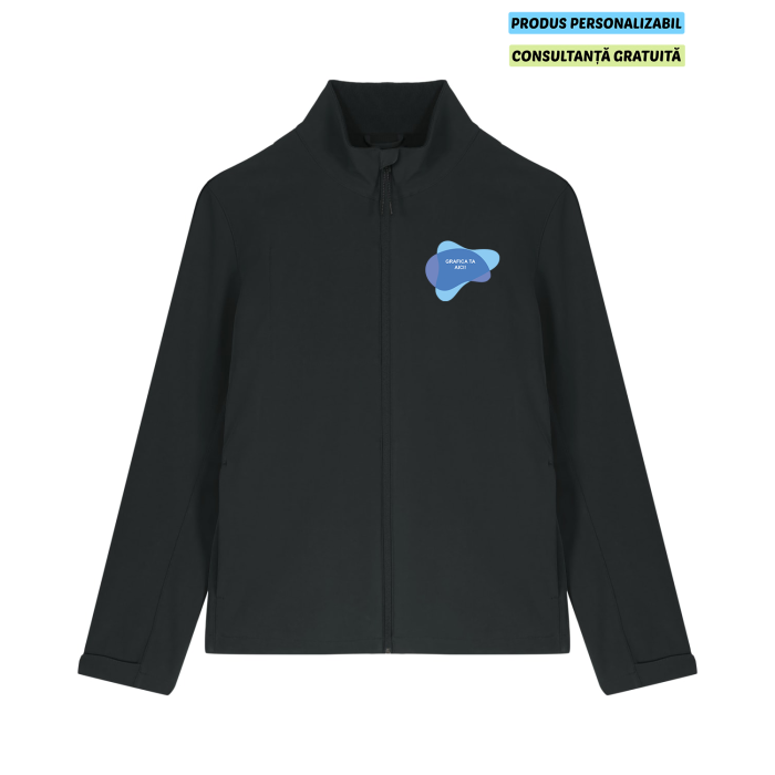 Jacheta Barbat Softshell Navigator Black Personalizata
