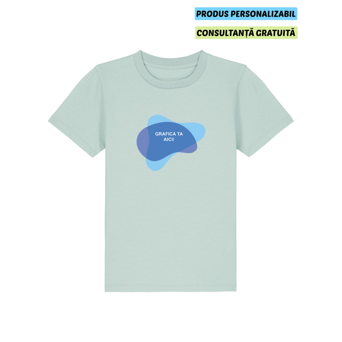 Tricou Copii Mini Creator 2.0 Caribbean Blue Personalizat