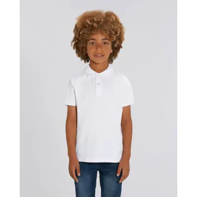 Tricou Polo Copii Mini Sprinter Alb Cala