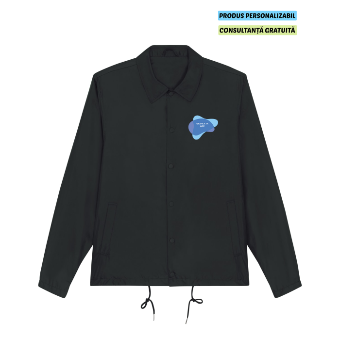 Jacheta Unisex Coacher Negru Personalizata