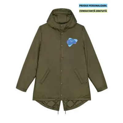 Jacheta Unisex Padded Parker British Khaki Personalizata