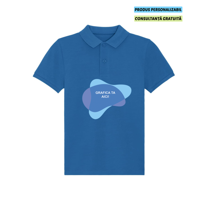 Tricou Polo Copii Mini Sprinter Royal Blue Personalizat