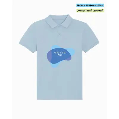 Tricou Polo Copii Mini Sprinter Sky blue Personalizat