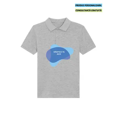 Tricou Polo Copii Mini Sprinter Heather Grey Personalizat