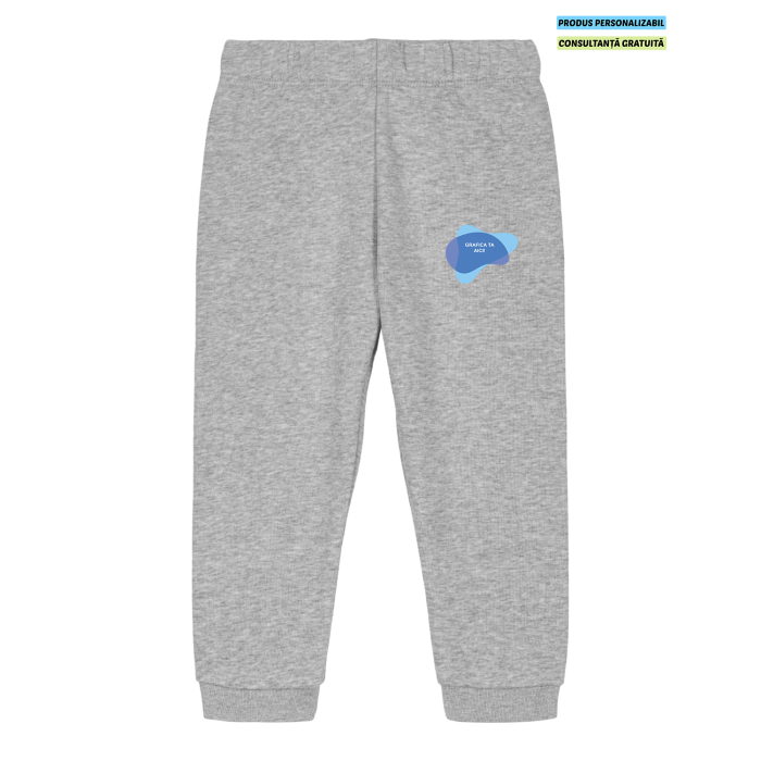 Pantaloni Bebelusi Baby Tumbler Heather Grey Personalizat