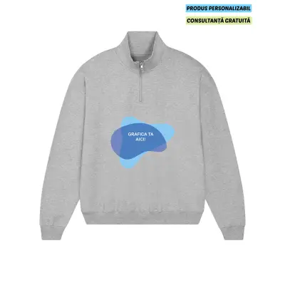 Bluza Unisex Miller Dry Heather Grey Personalizata