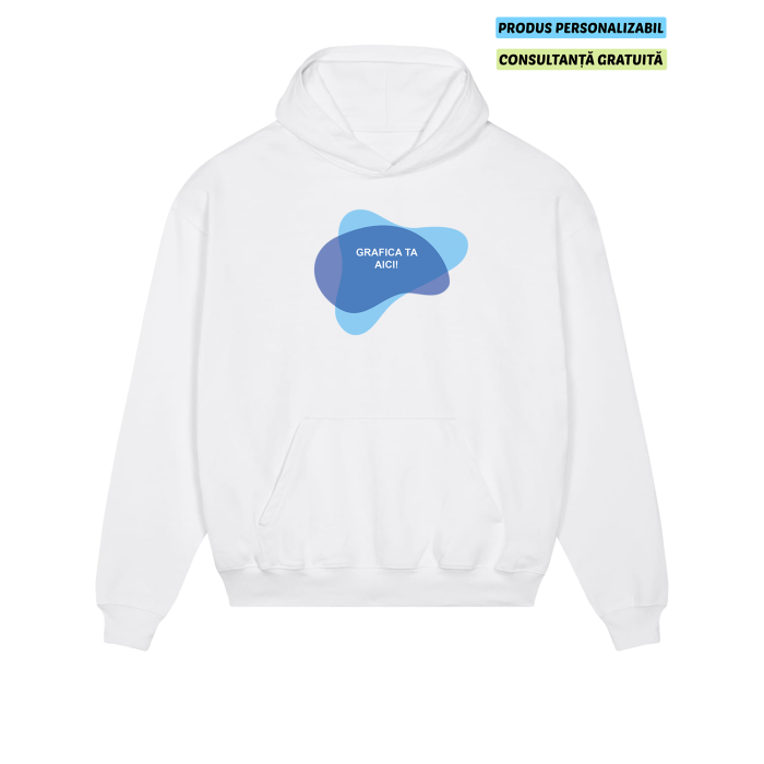 Hanorac Unisex Cooper Dry Alb Personalizat