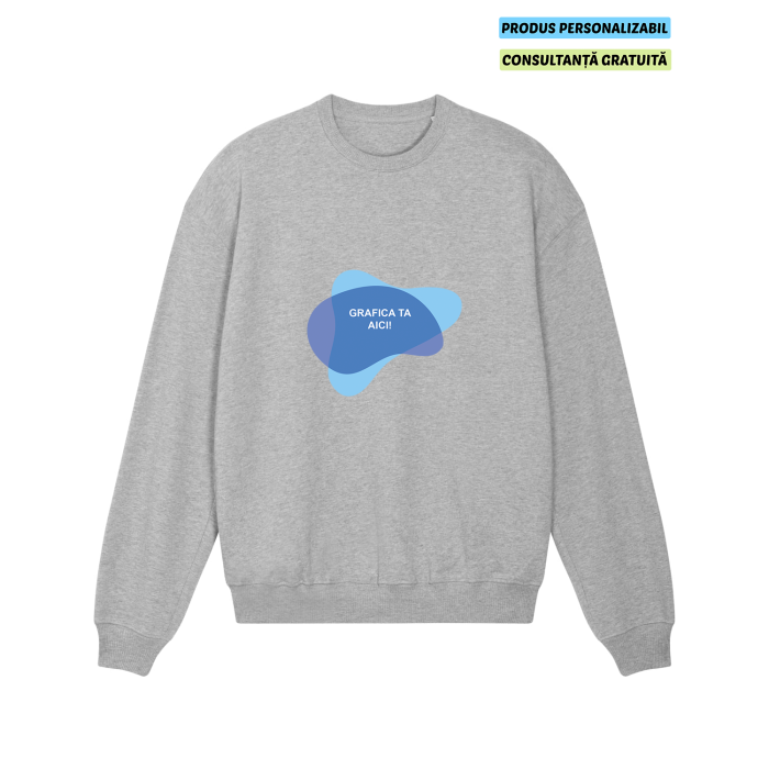 Bluza Unisex Ledger Dry Heather Grey Personalizata