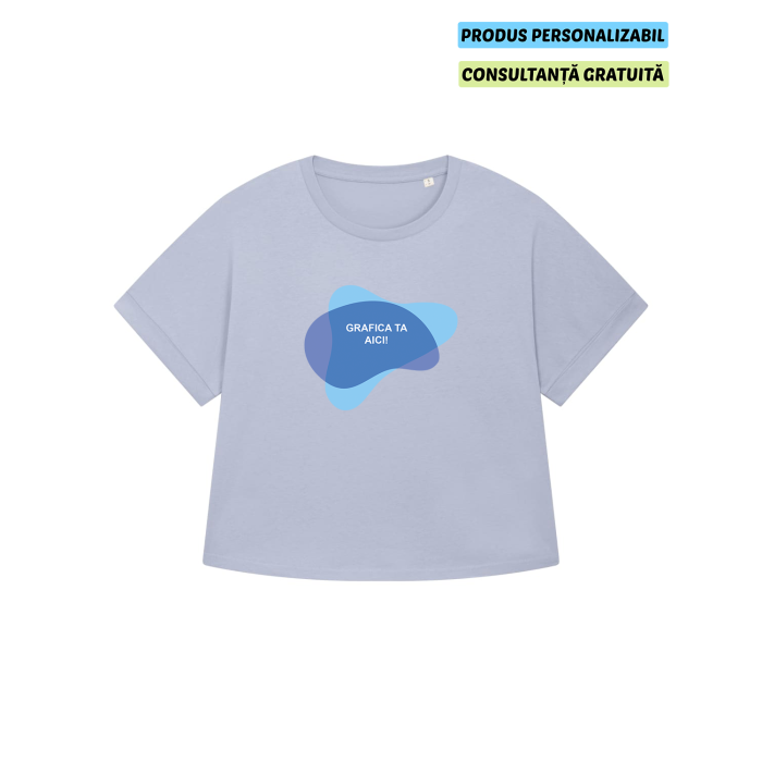 Tricou Dama Collider Serene Blue Personalizat