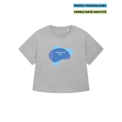 Tricou Dama Collider Heather Grey Personalizat