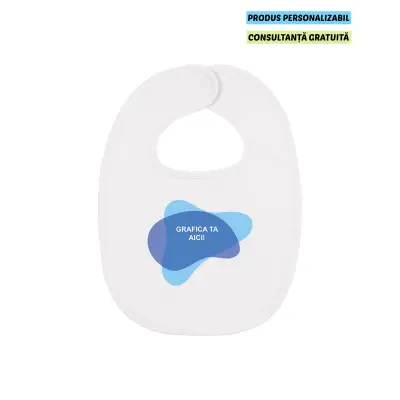 Bavetica Bebelusi Baby BiB Alb Personalizat